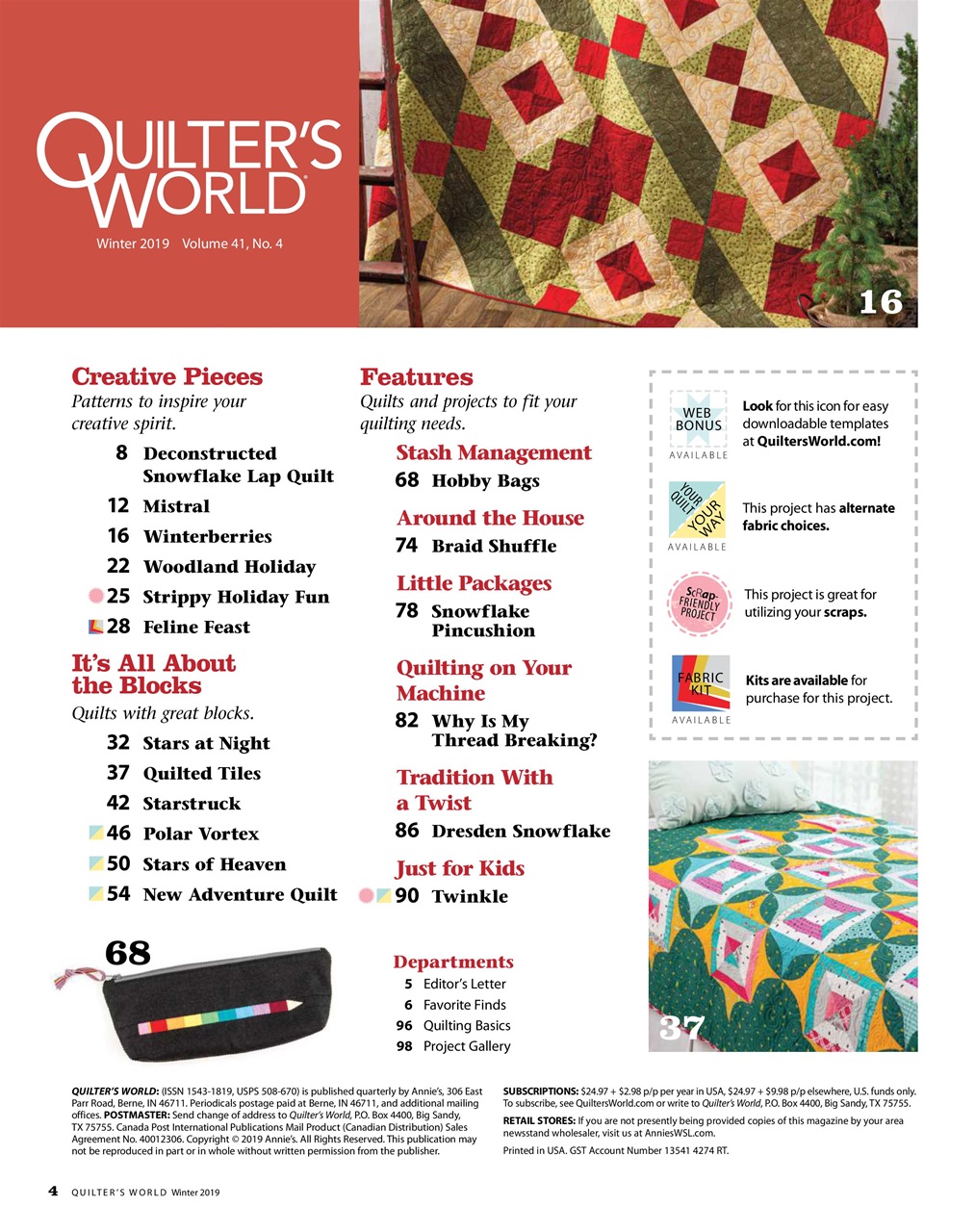 Quilter's World Preview Pages