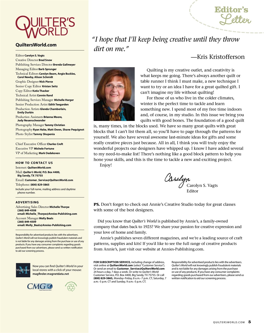 Quilter's World Preview Pages