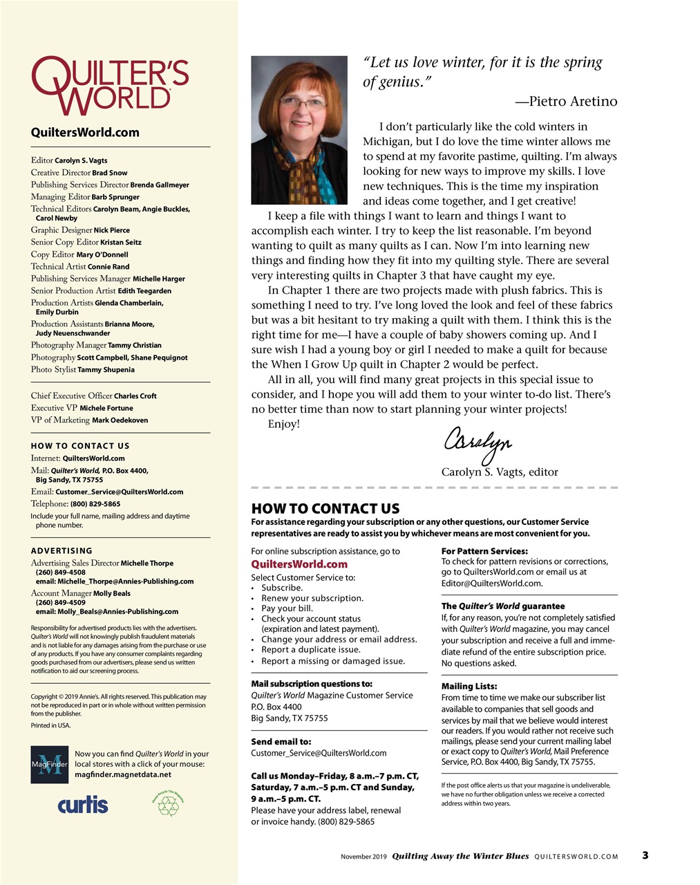 Quilter's World Preview Pages