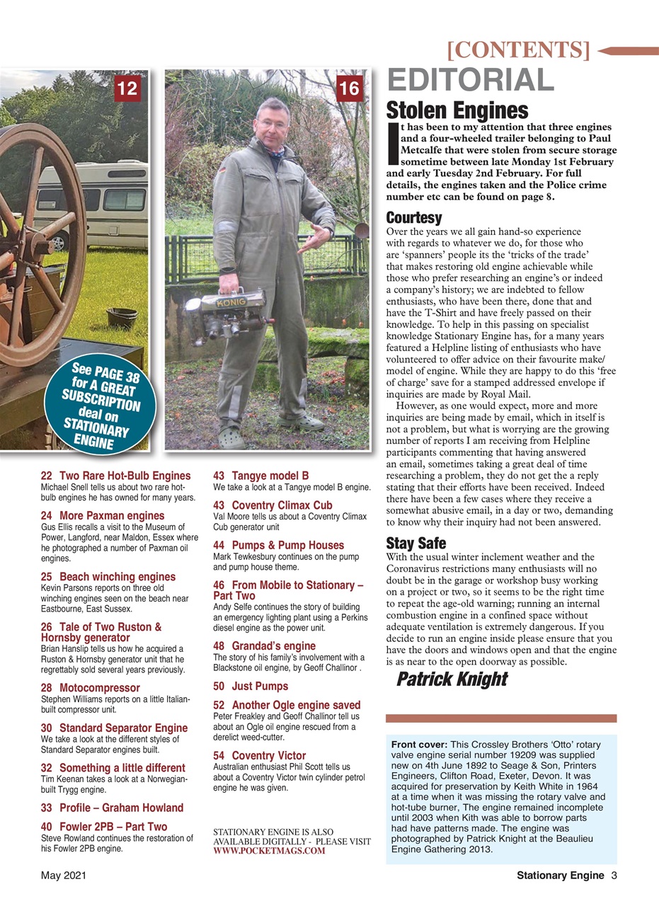 Stationary Engine Preview Pages