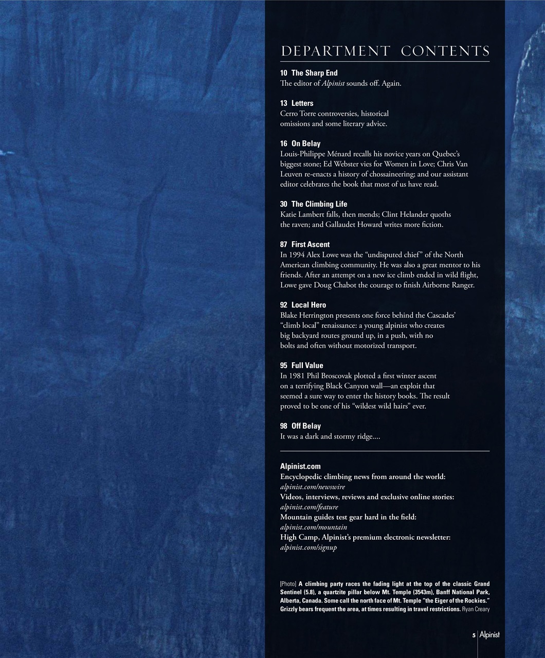 Alpinist Preview Pages