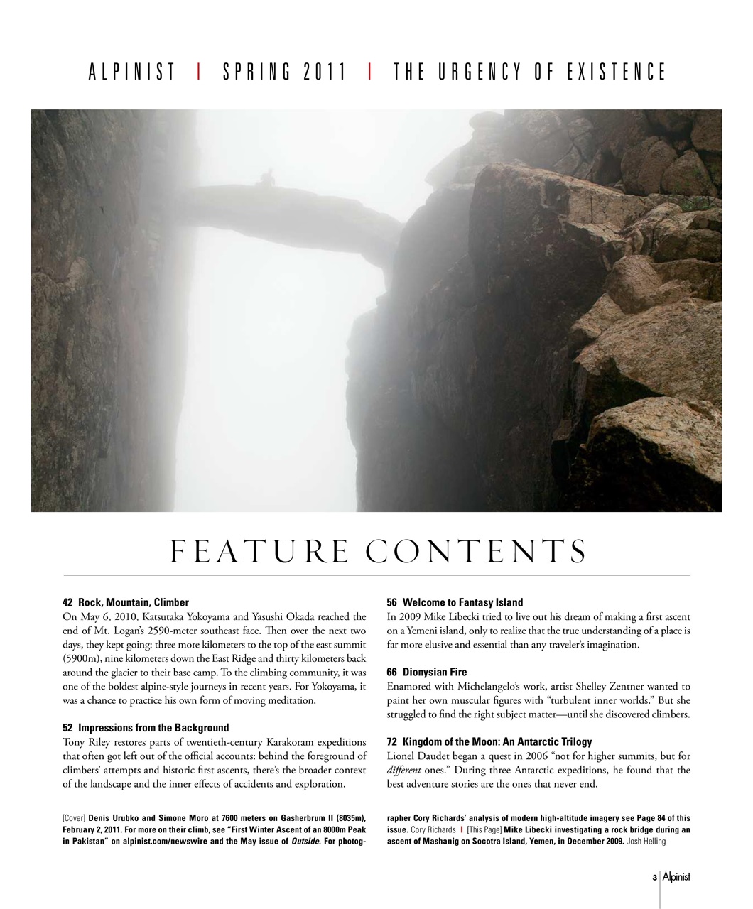 Alpinist Preview Pages