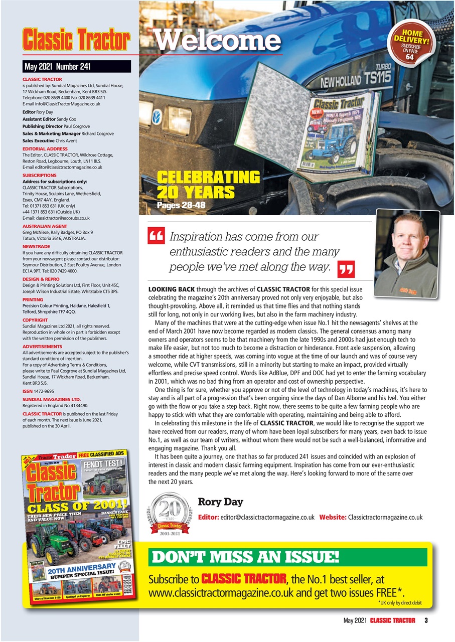 Classic Tractor Preview Pages