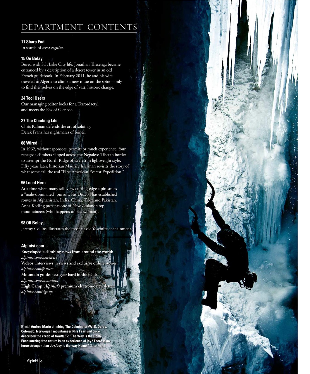 Alpinist Preview Pages