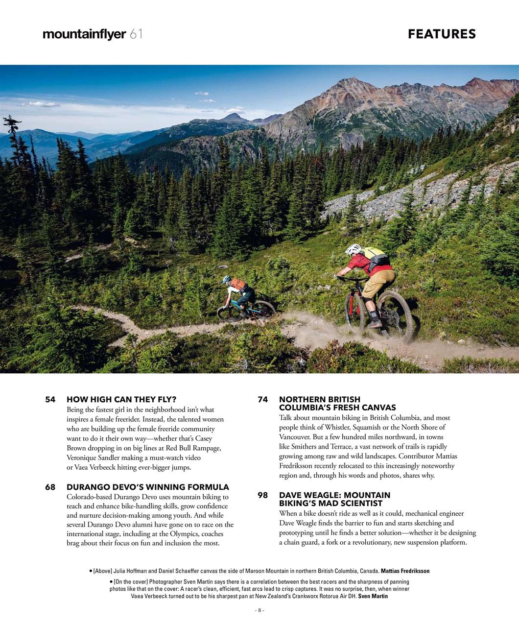 Mountain Flyer Preview Pages