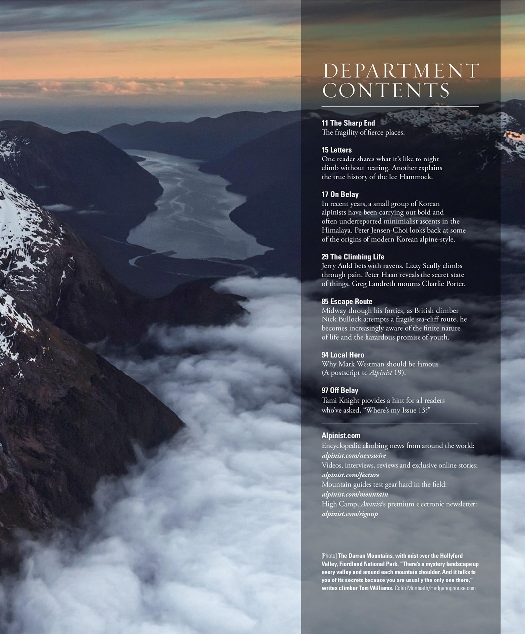 Alpinist Preview Pages