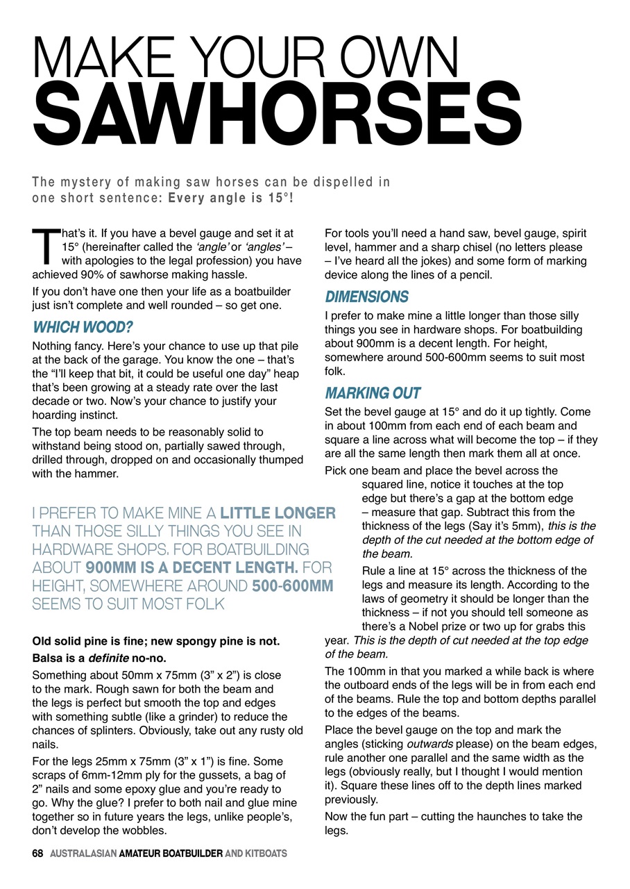 Australian Amateur Boat Builder Preview Pages