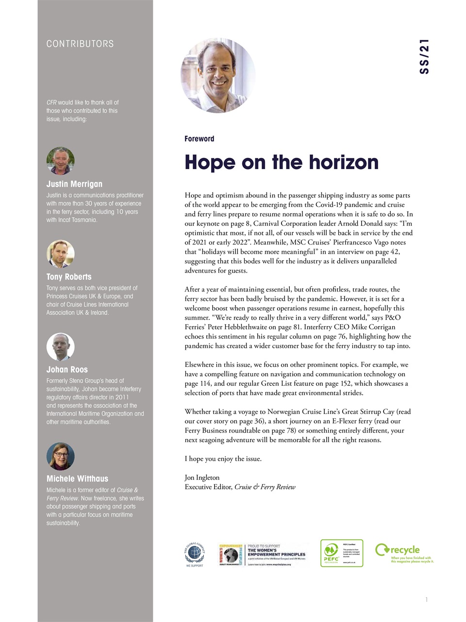 Cruise & Ferry Preview Pages