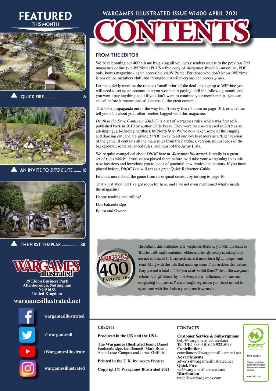 Wargames Illustrated Preview Pages