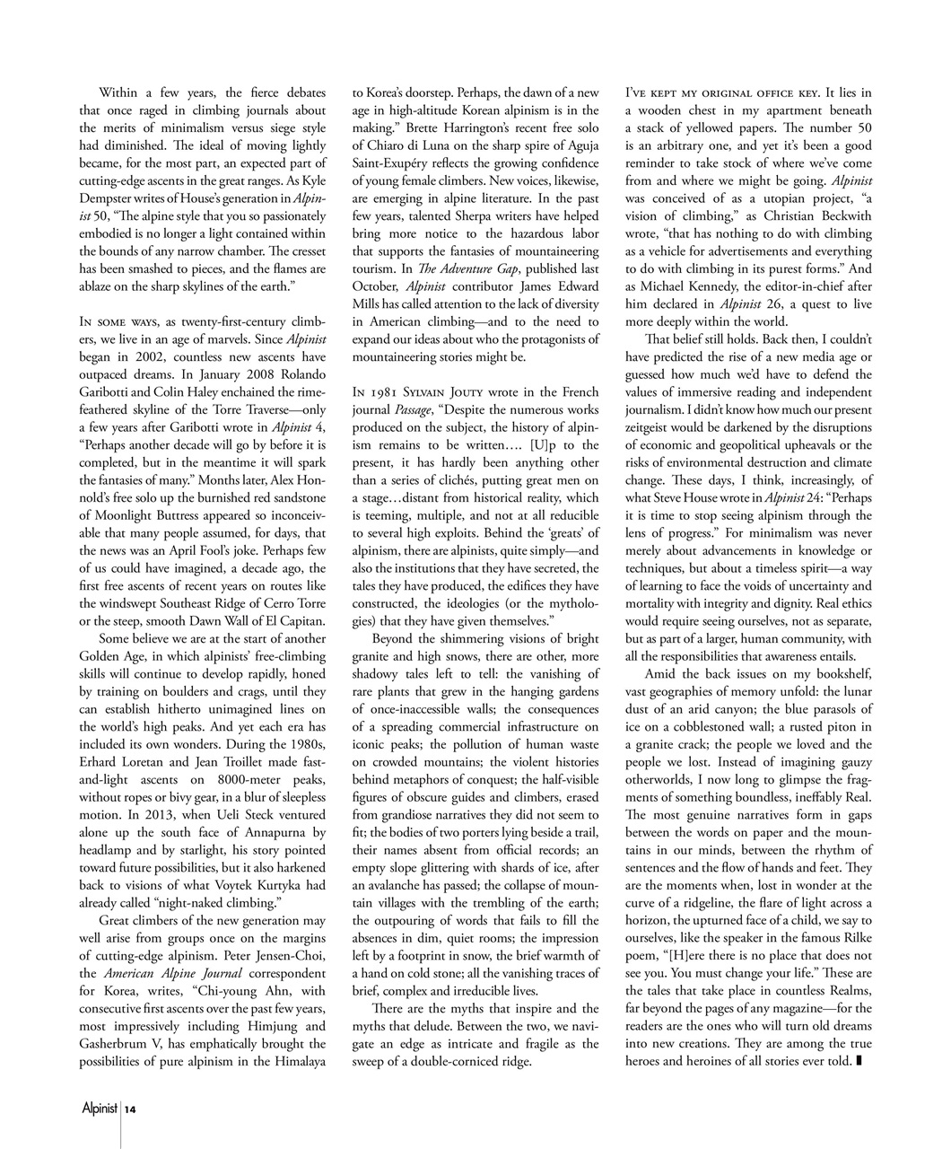 Alpinist Preview Pages