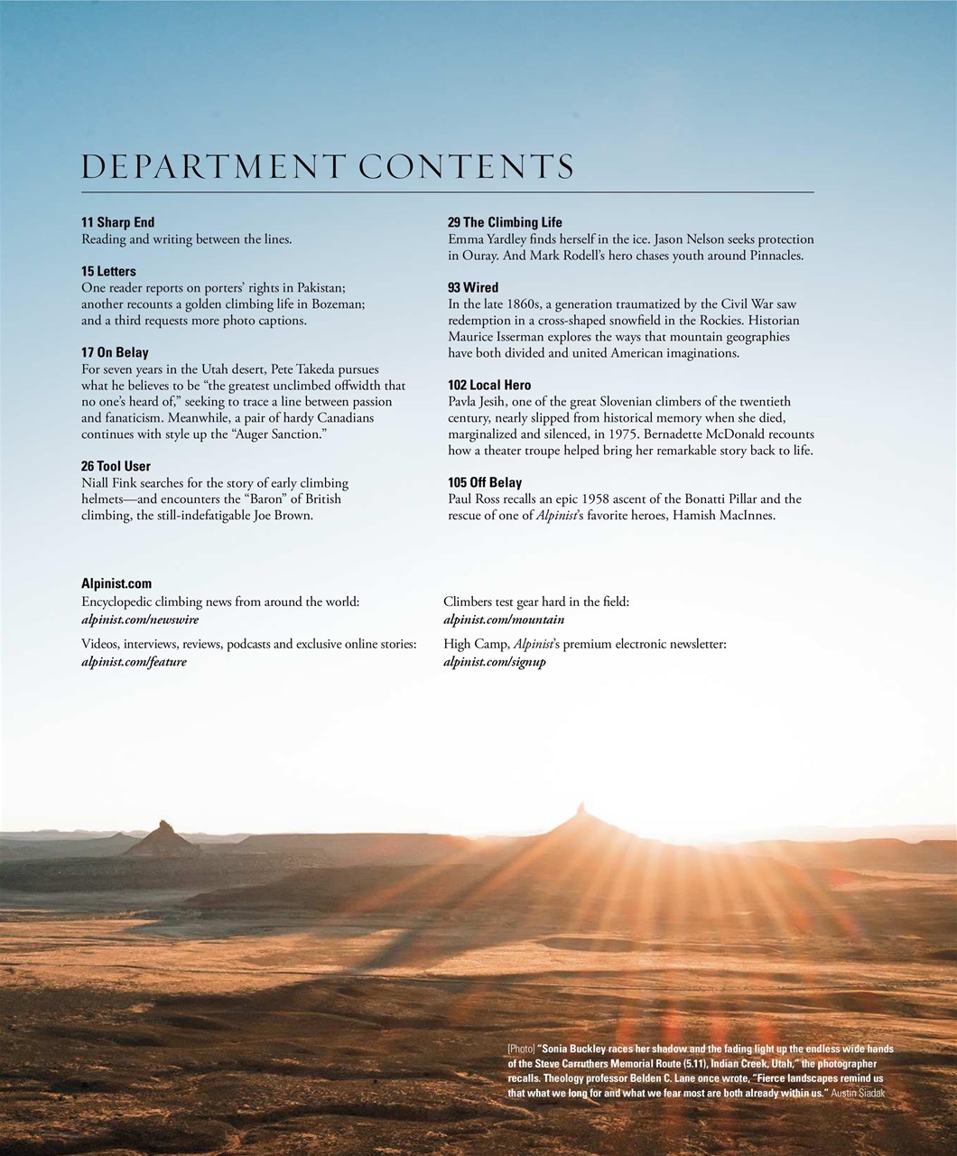 Alpinist Preview Pages