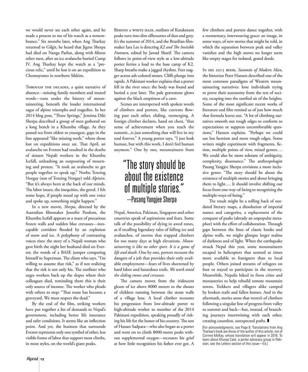 Alpinist Preview Pages