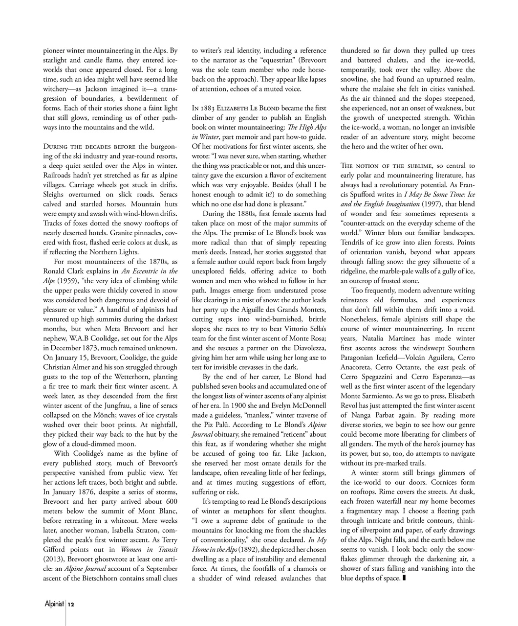 Alpinist Preview Pages