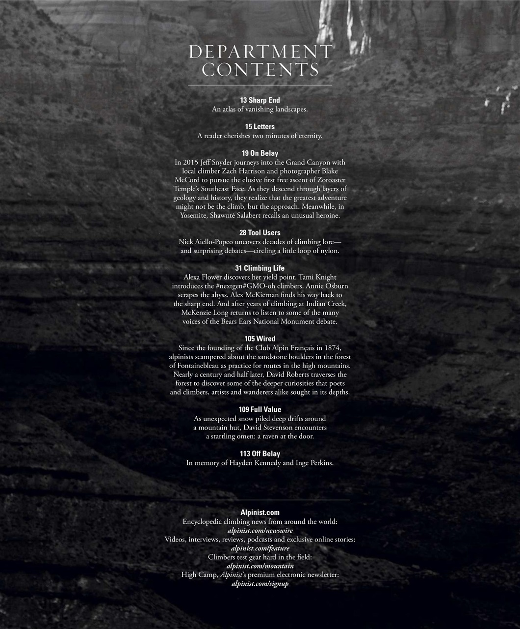 Alpinist Preview Pages