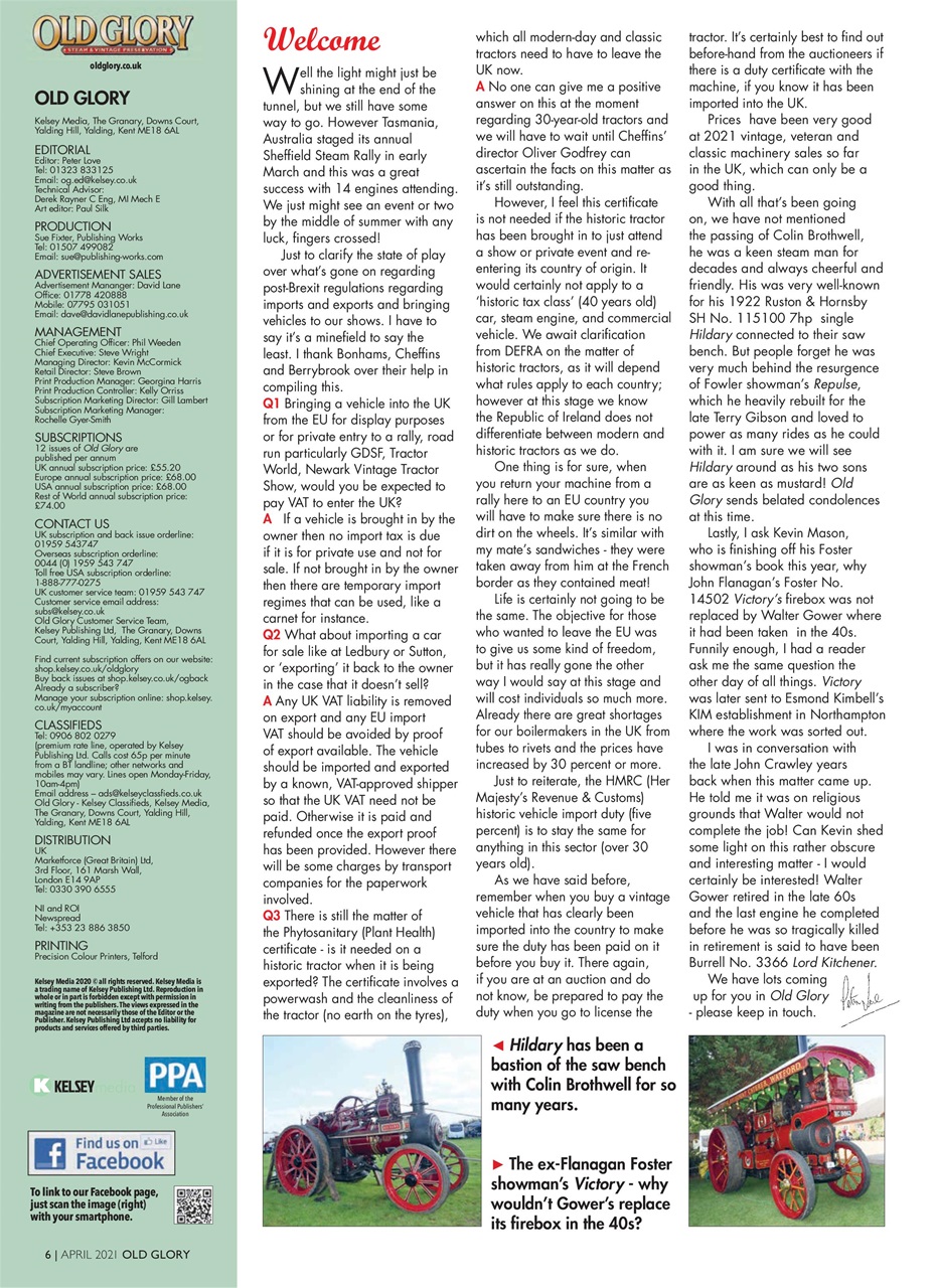 Old Glory Magazine Preview Pages