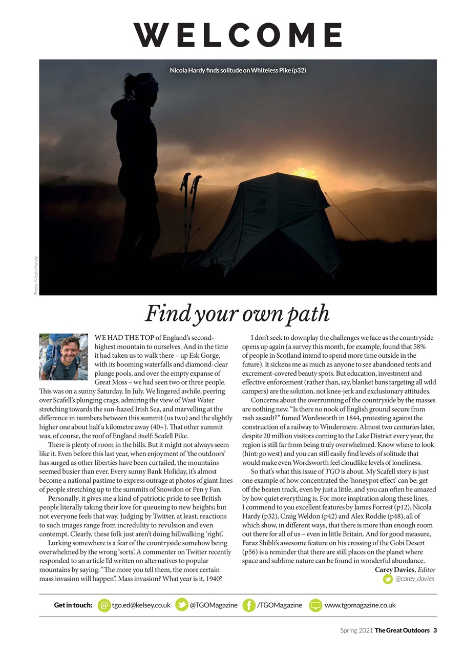 TGO - The Great Outdoors Magazine Preview Pages
