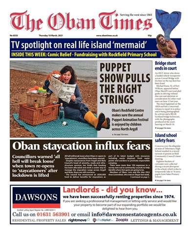 The Oban Times & Lochaber Times issue 18th March 2021