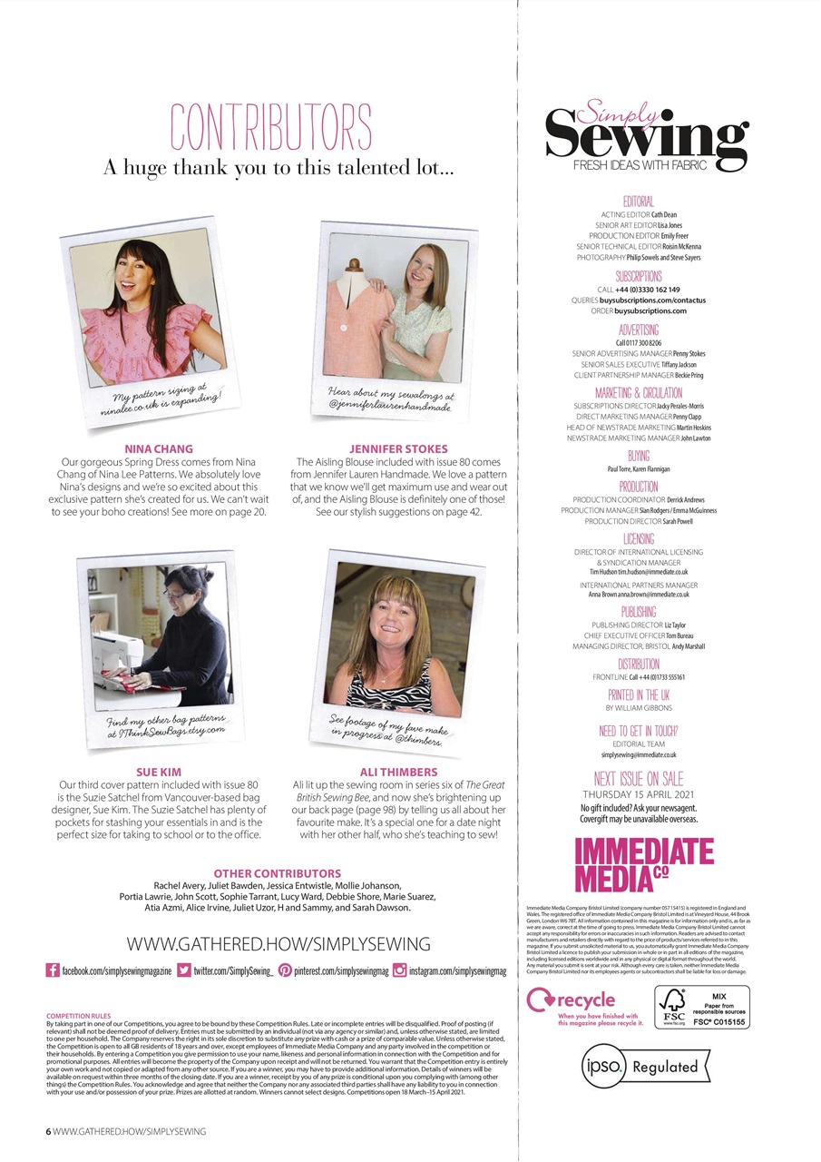 Simply Sewing Preview Pages