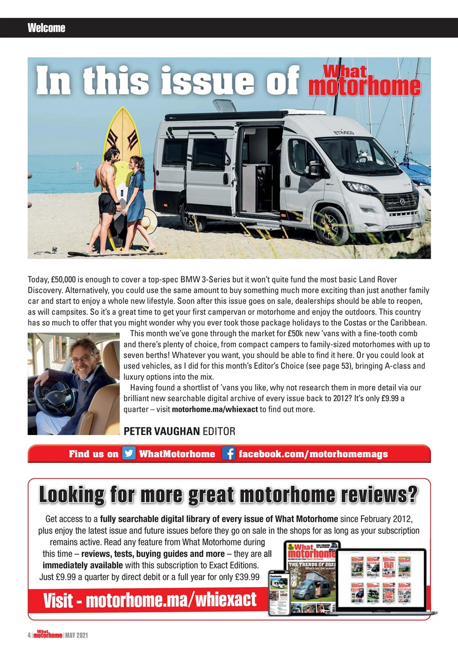 What Motorhome magazine Preview Pages