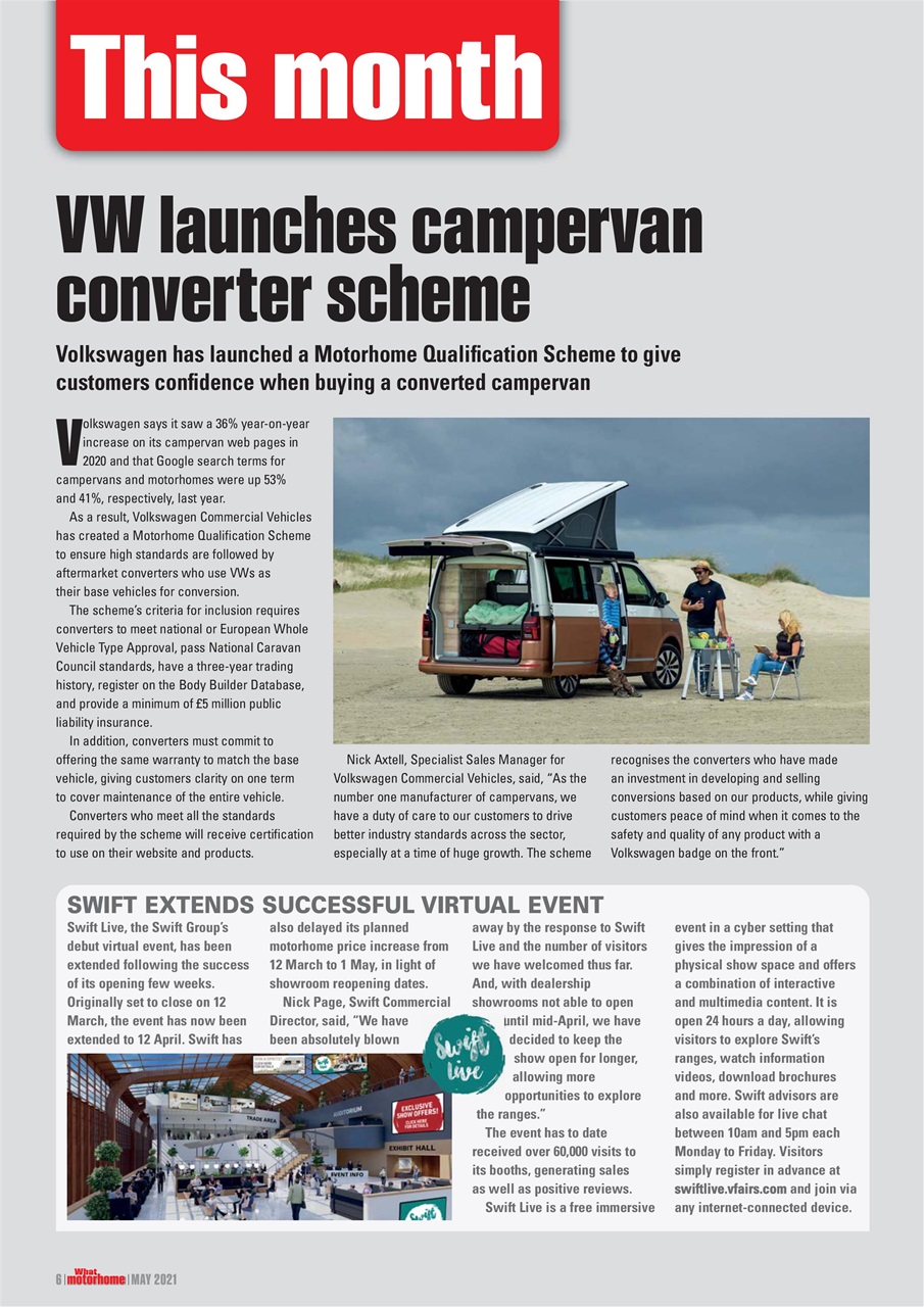 What Motorhome magazine Preview Pages