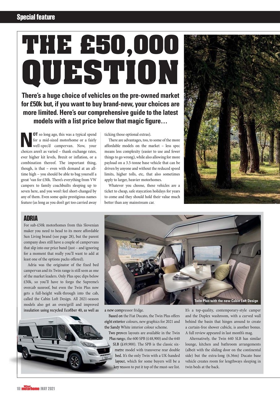 What Motorhome magazine Preview Pages