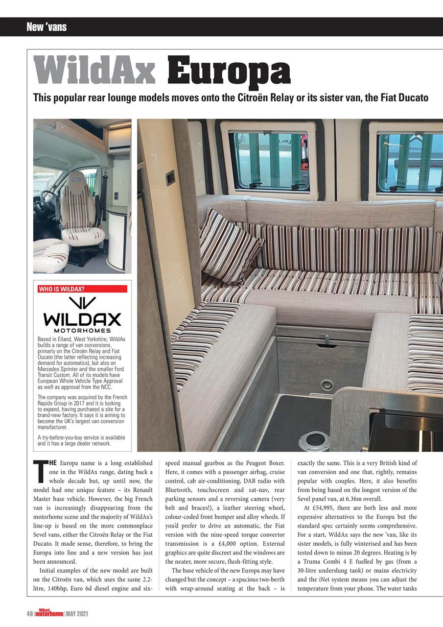 What Motorhome magazine Preview Pages