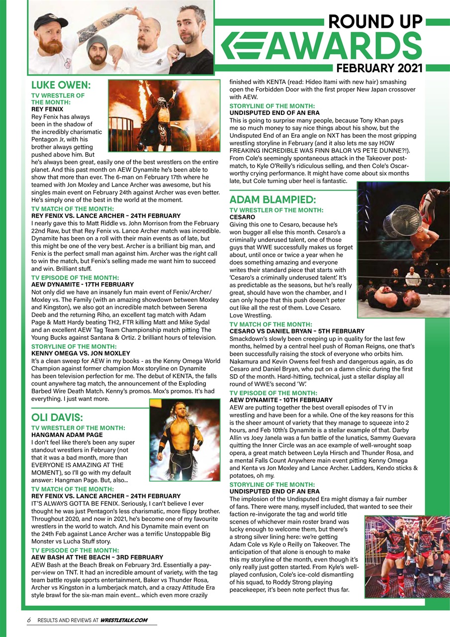 Wrestletalk Magazine Preview Pages
