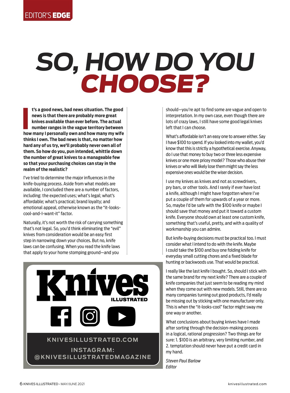 Knives Illustrated Preview Pages