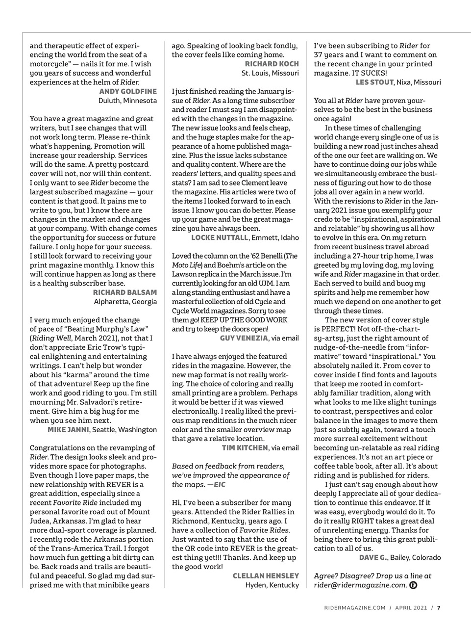 Rider Magazine Preview Pages