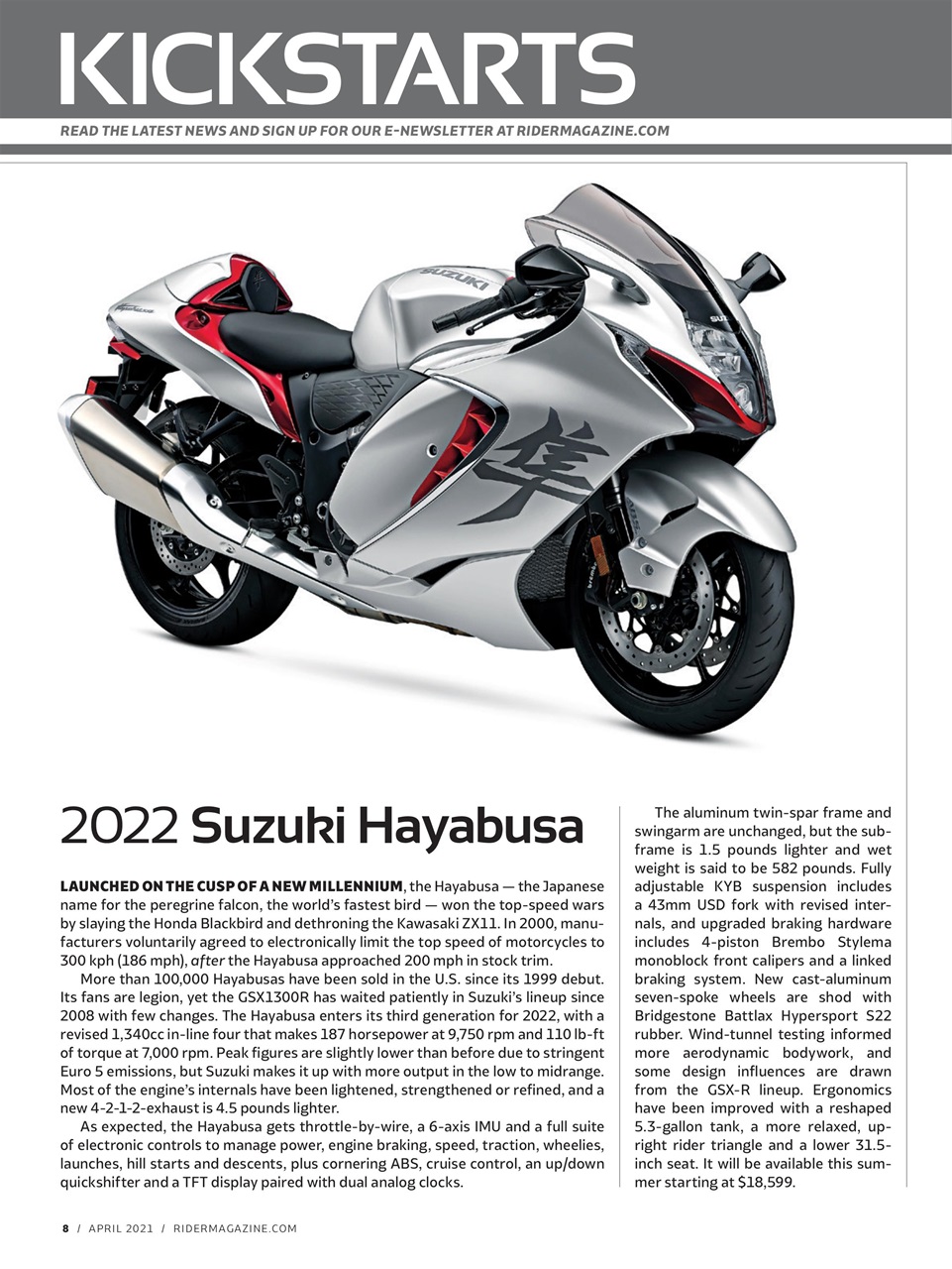 Rider Magazine Preview Pages