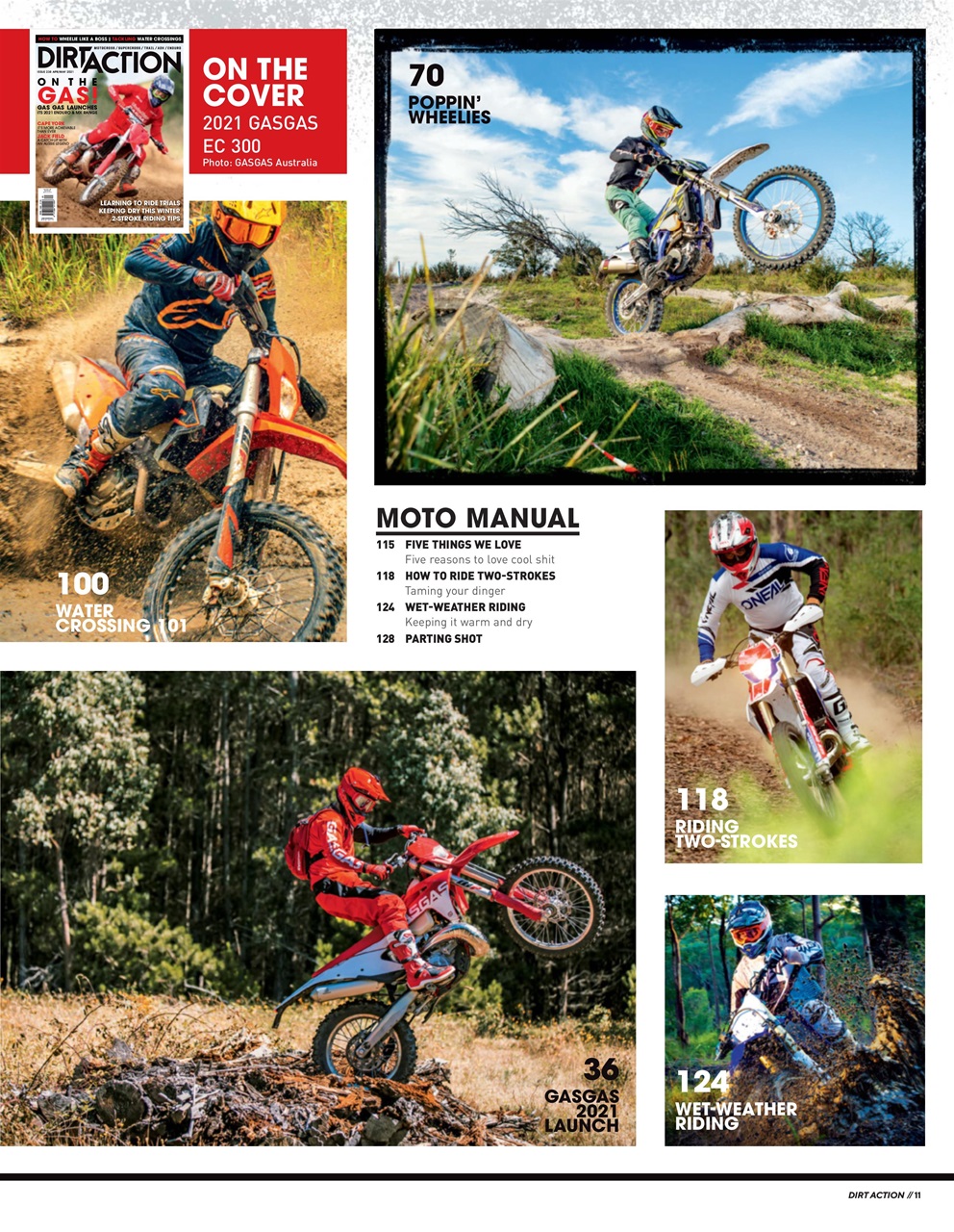 Dirt Action Preview Pages
