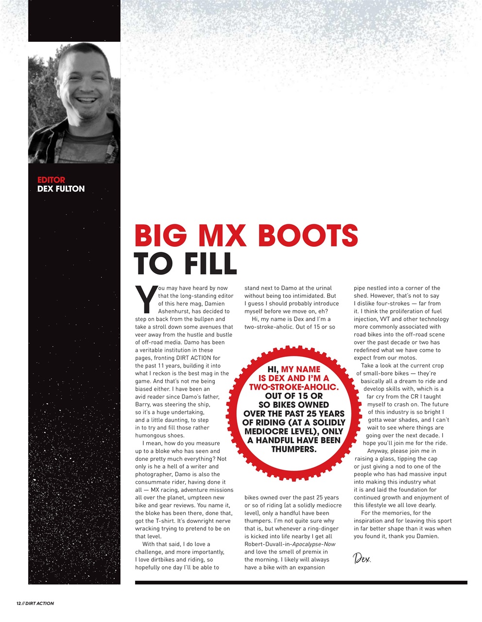 Dirt Action Preview Pages