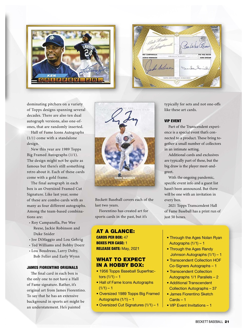 Beckett Baseball Magazine Preview Pages