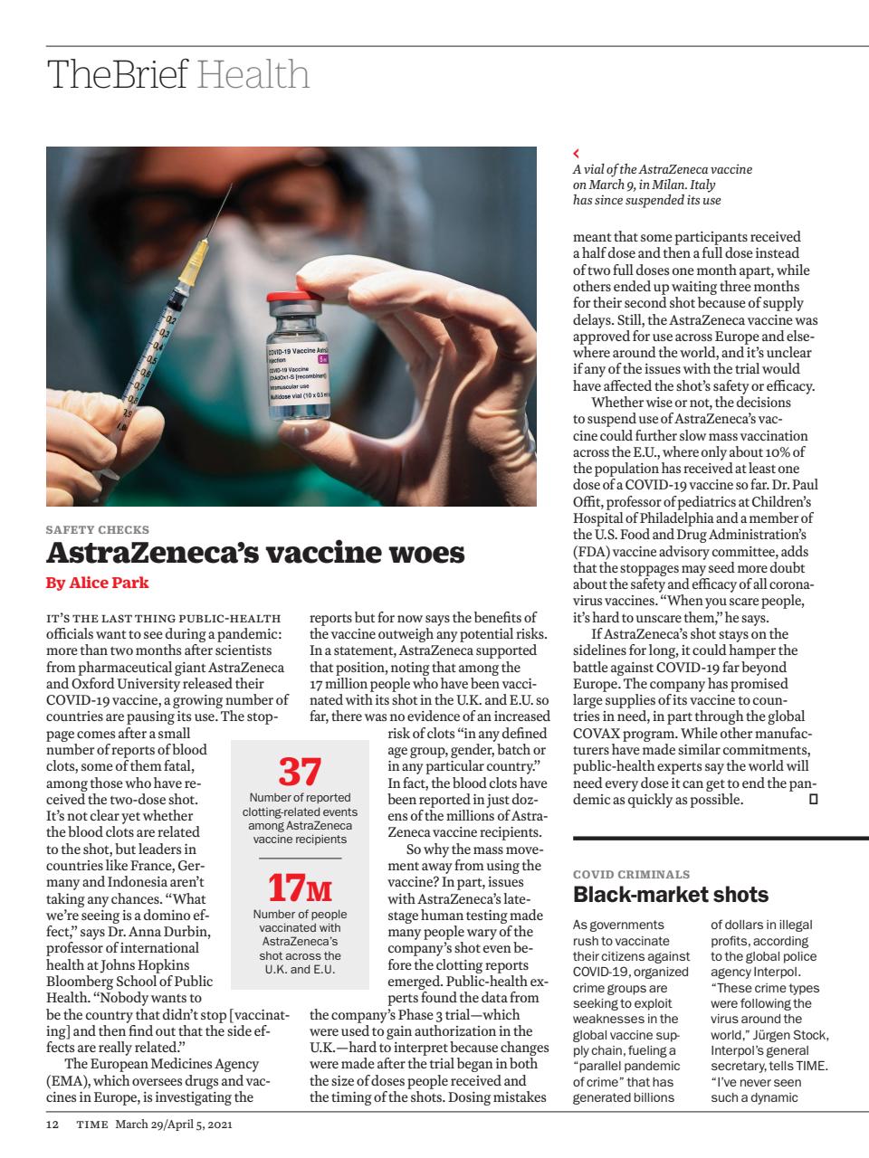 TIME Magazine Europe Preview Pages