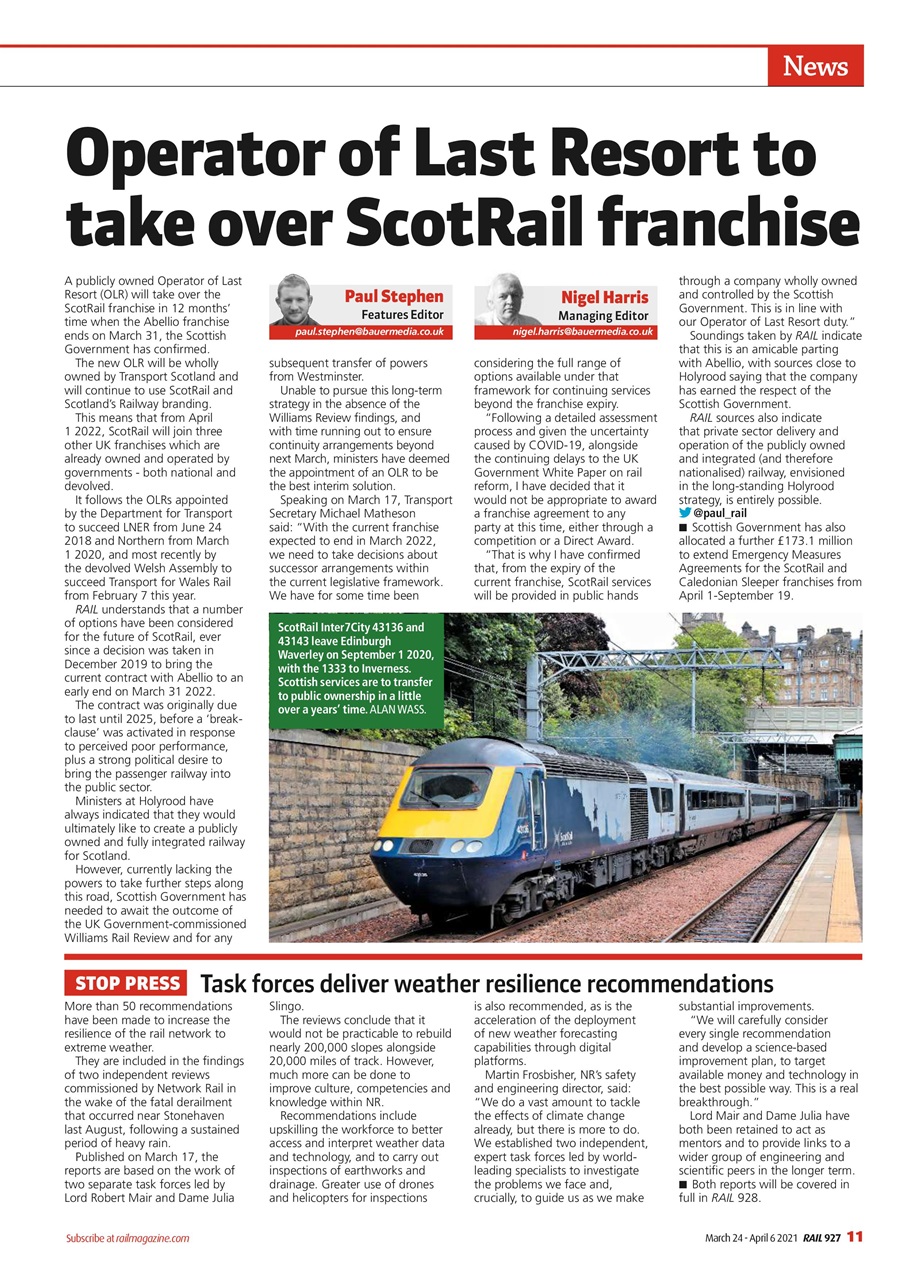 Rail Preview Pages