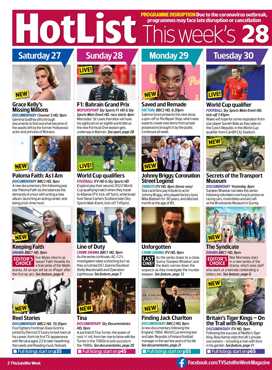 TV & Satellite Week Preview Pages