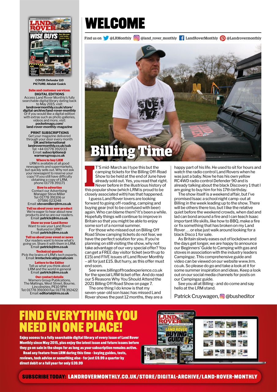 Land Rover Monthly Preview Pages