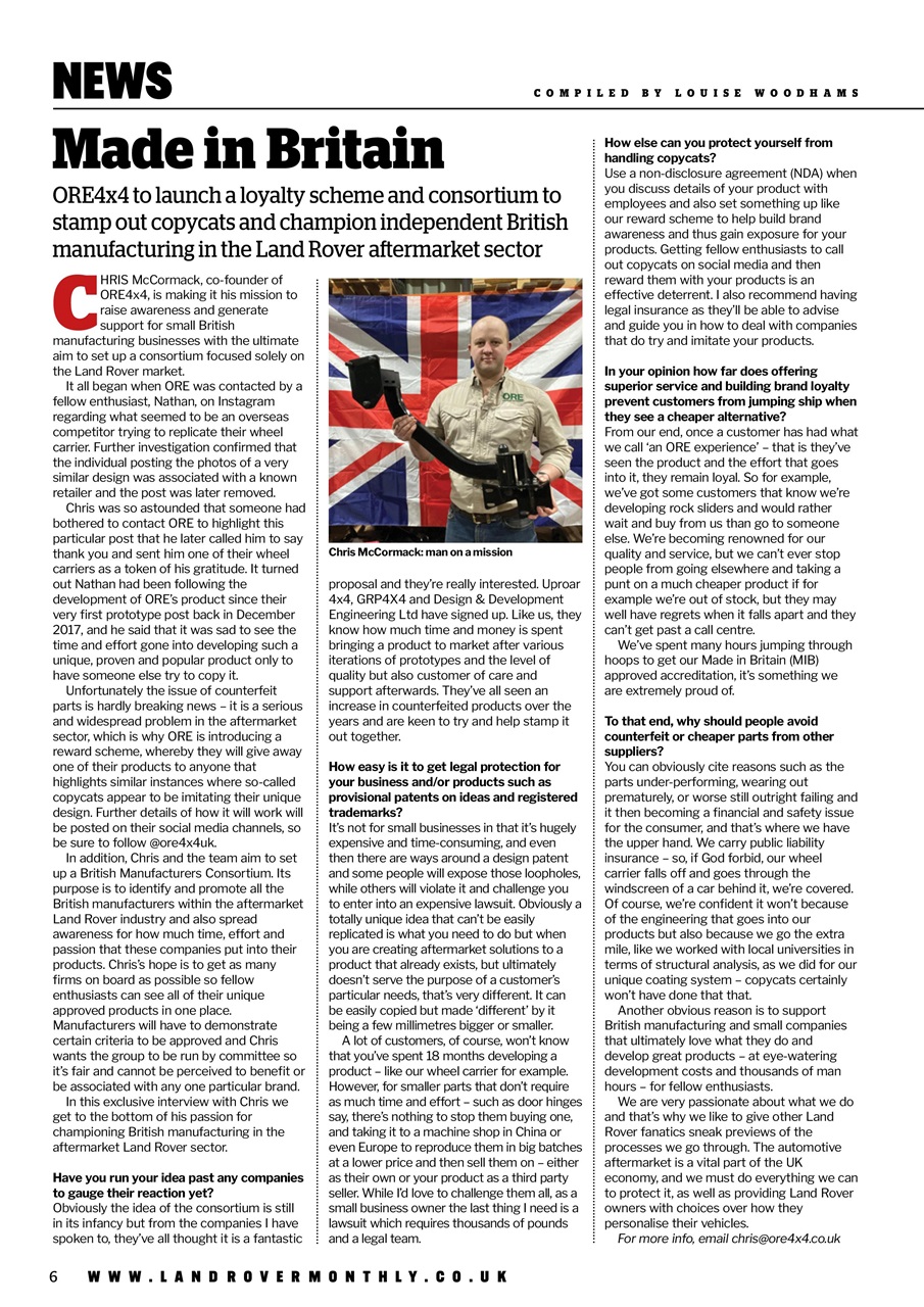 Land Rover Monthly Preview Pages