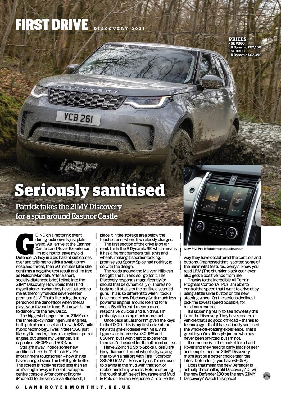 Land Rover Monthly Preview Pages