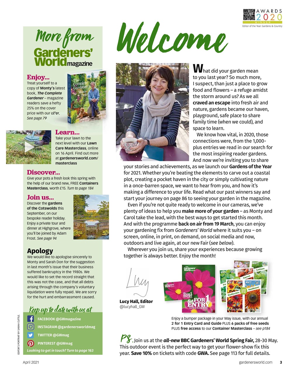 BBC Gardeners’ World Magazine Preview Pages