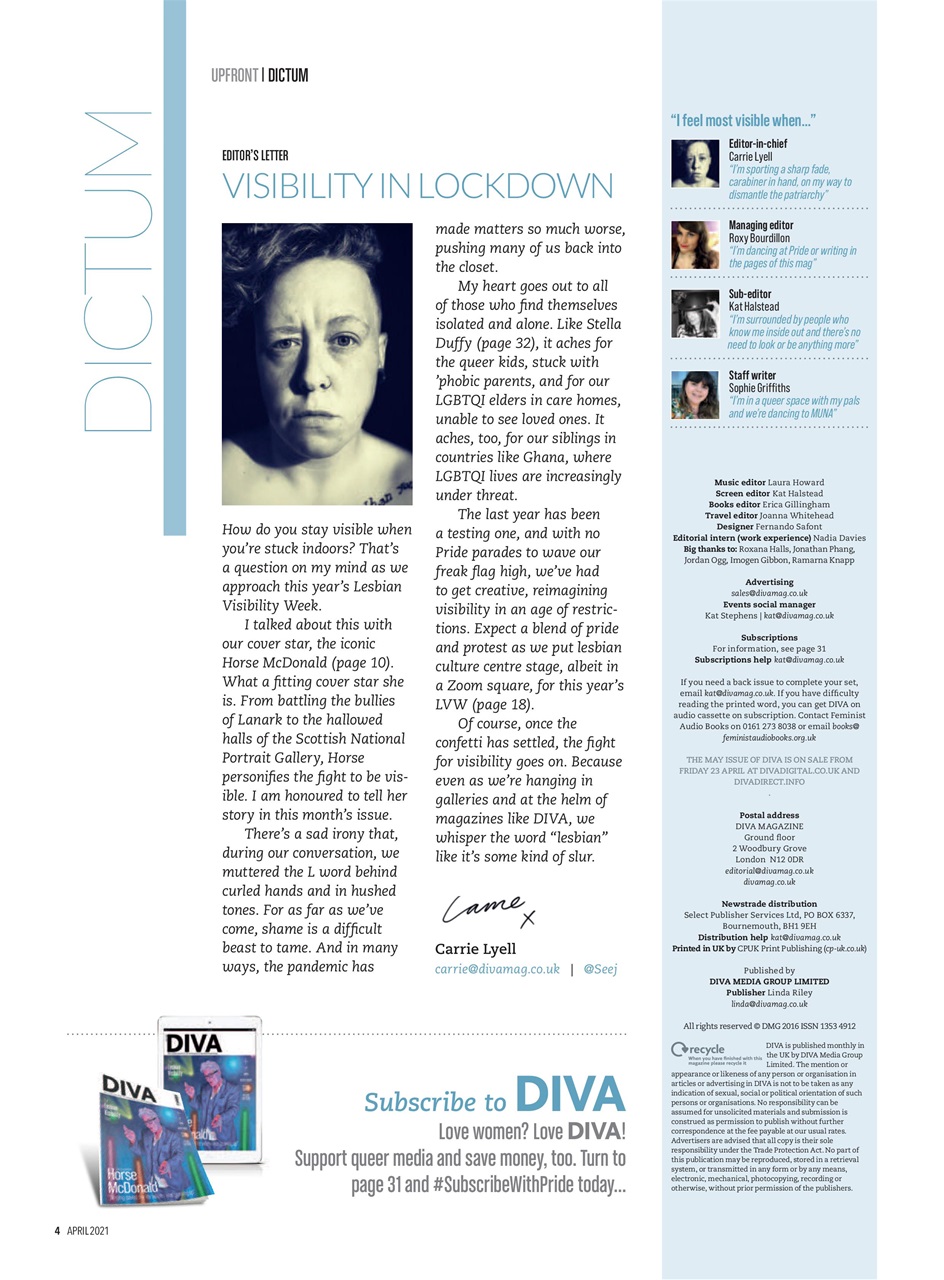 DIVA Magazine Preview Pages