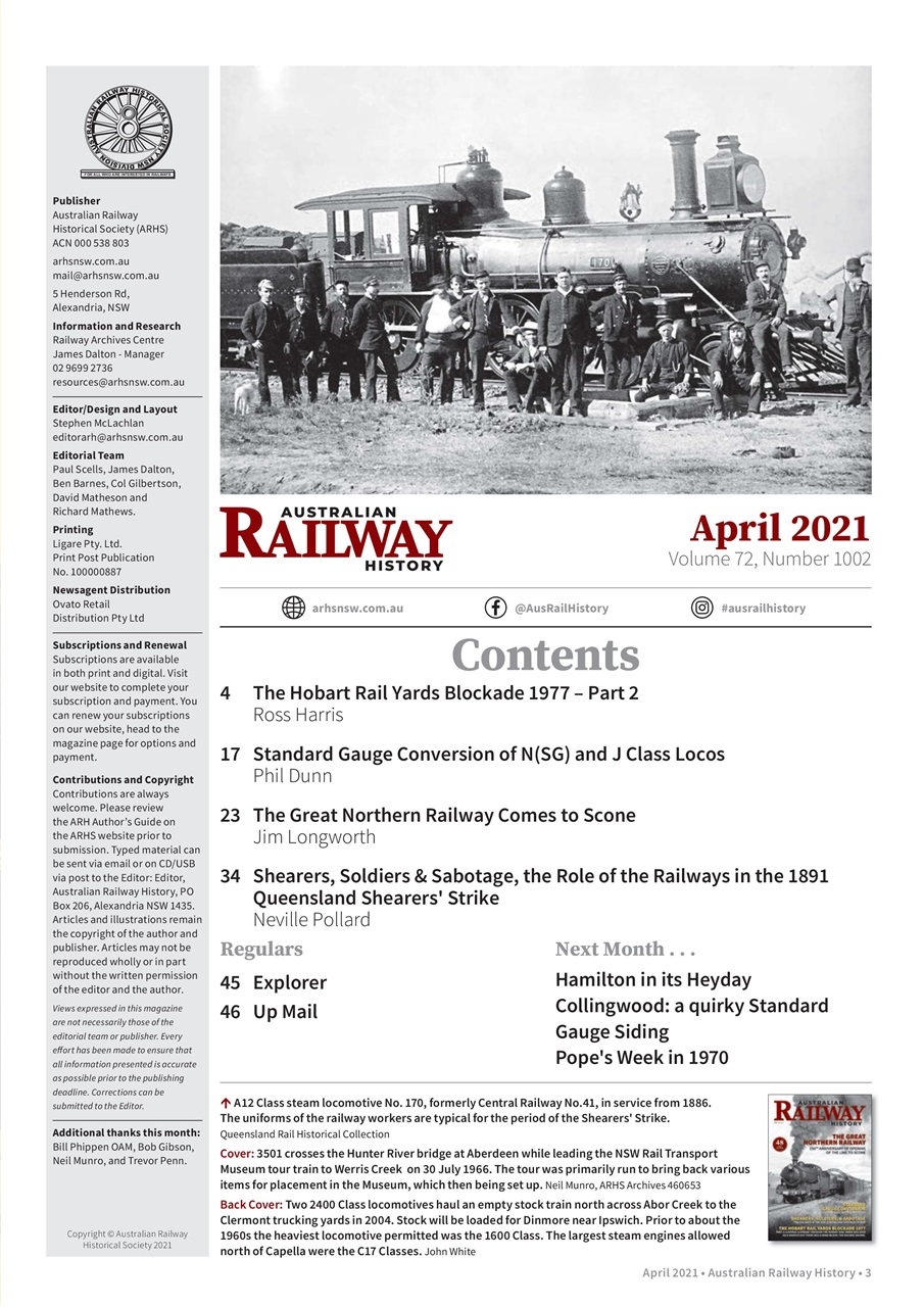 Australian Railway History Preview Pages
