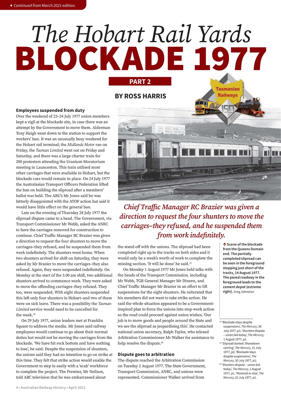 Australian Railway History Preview Pages