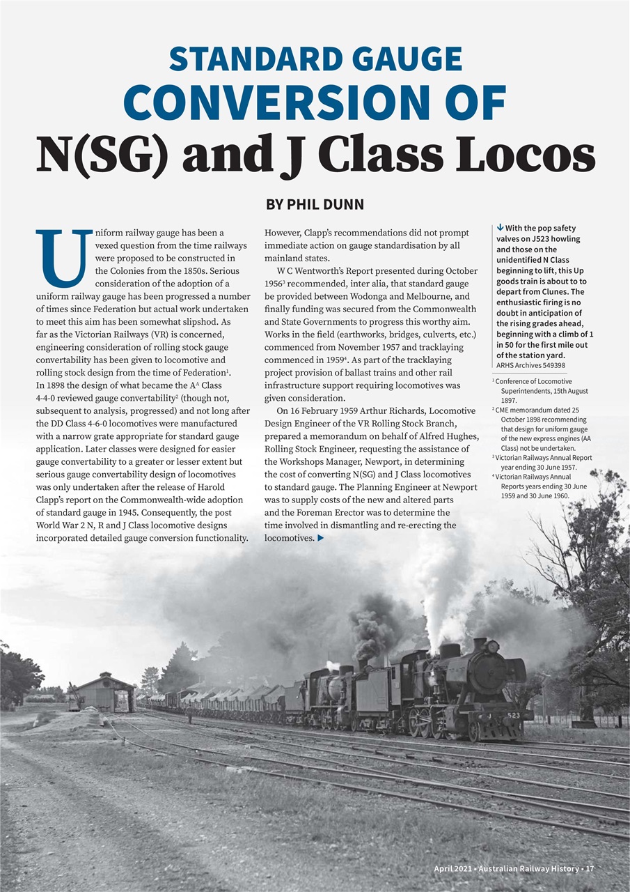 Australian Railway History Preview Pages