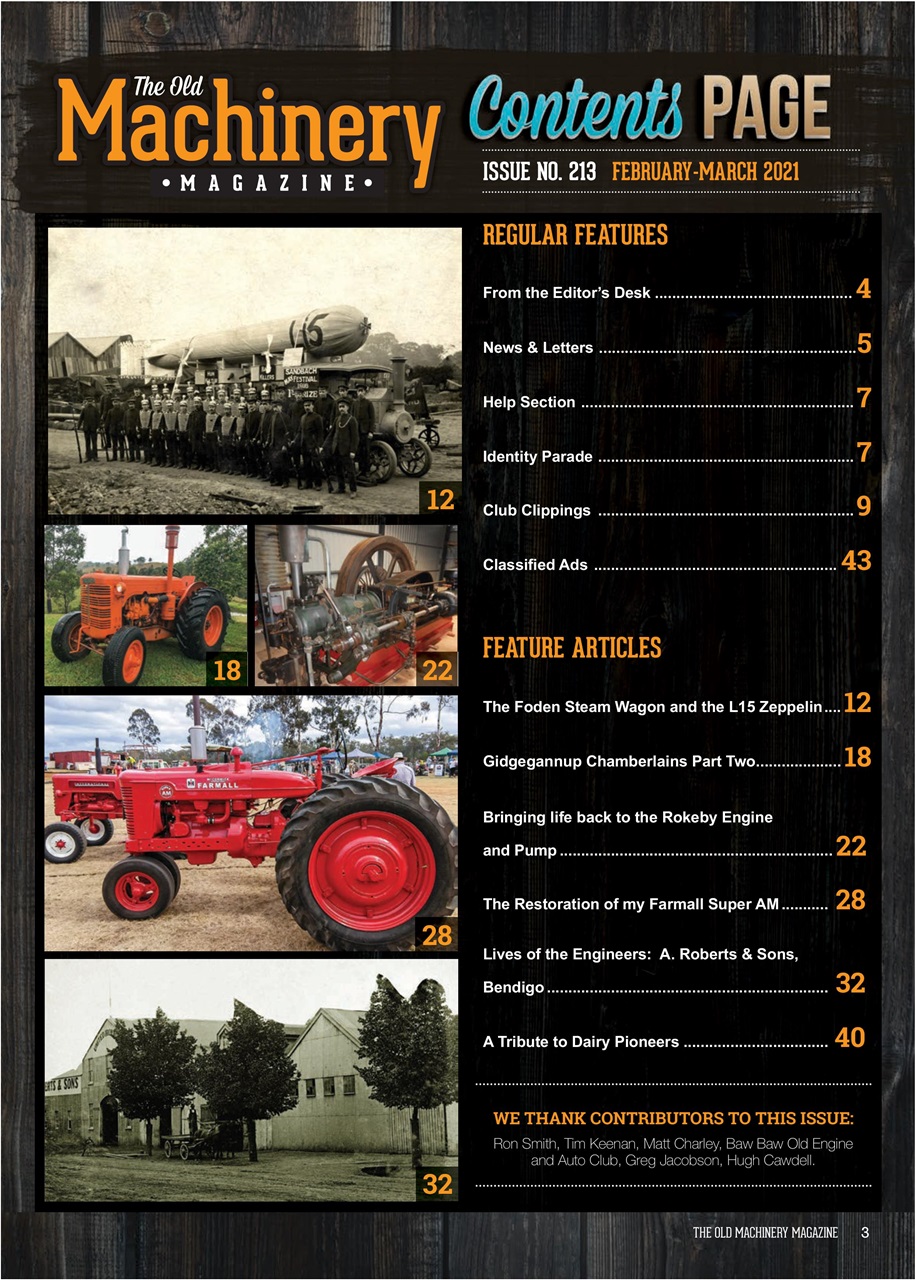 The Old Machinery Magazine Preview Pages
