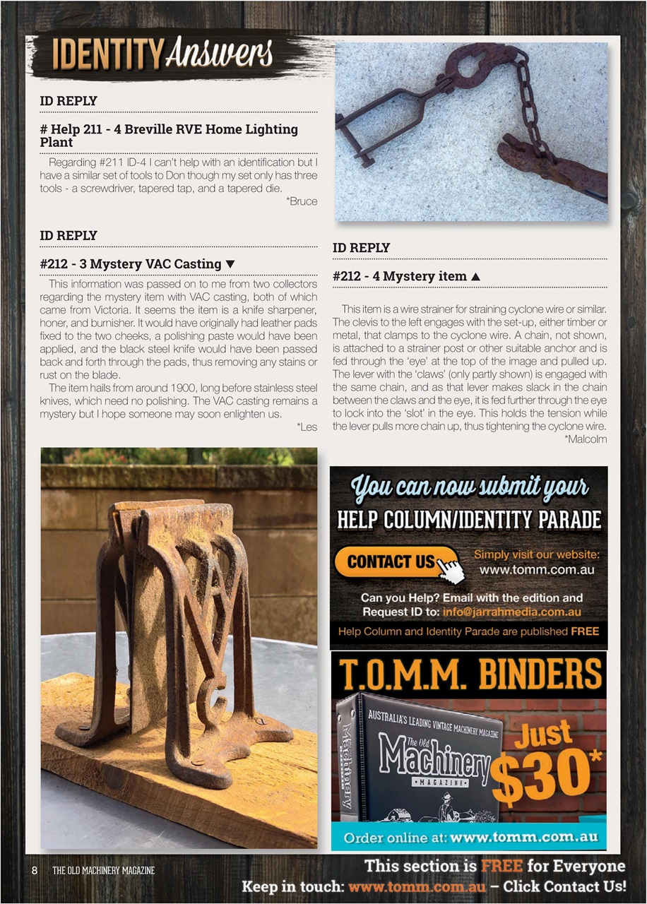 The Old Machinery Magazine Preview Pages