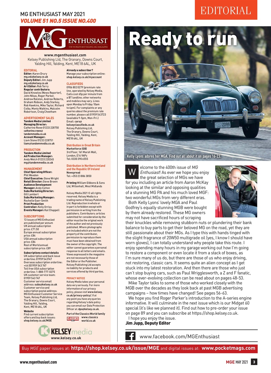 MG Enthusiast Preview Pages