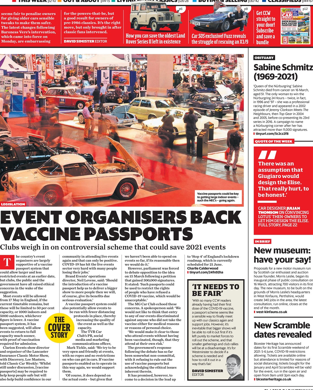 Classic Car Weekly Preview Pages