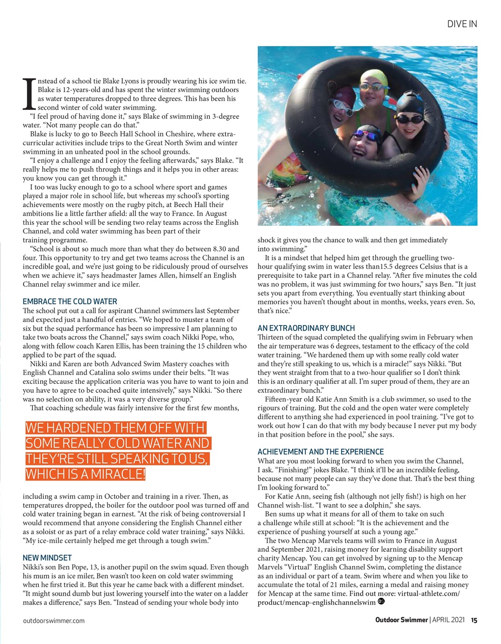 Outdoor Swimmer Preview Pages