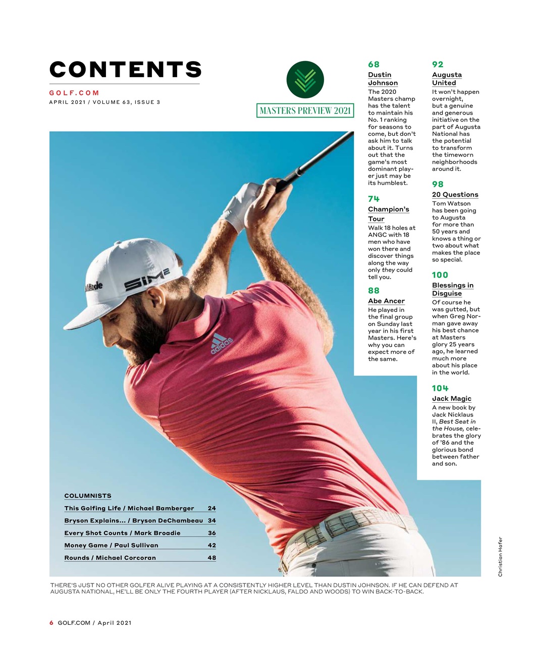 Golf Magazine Preview Pages